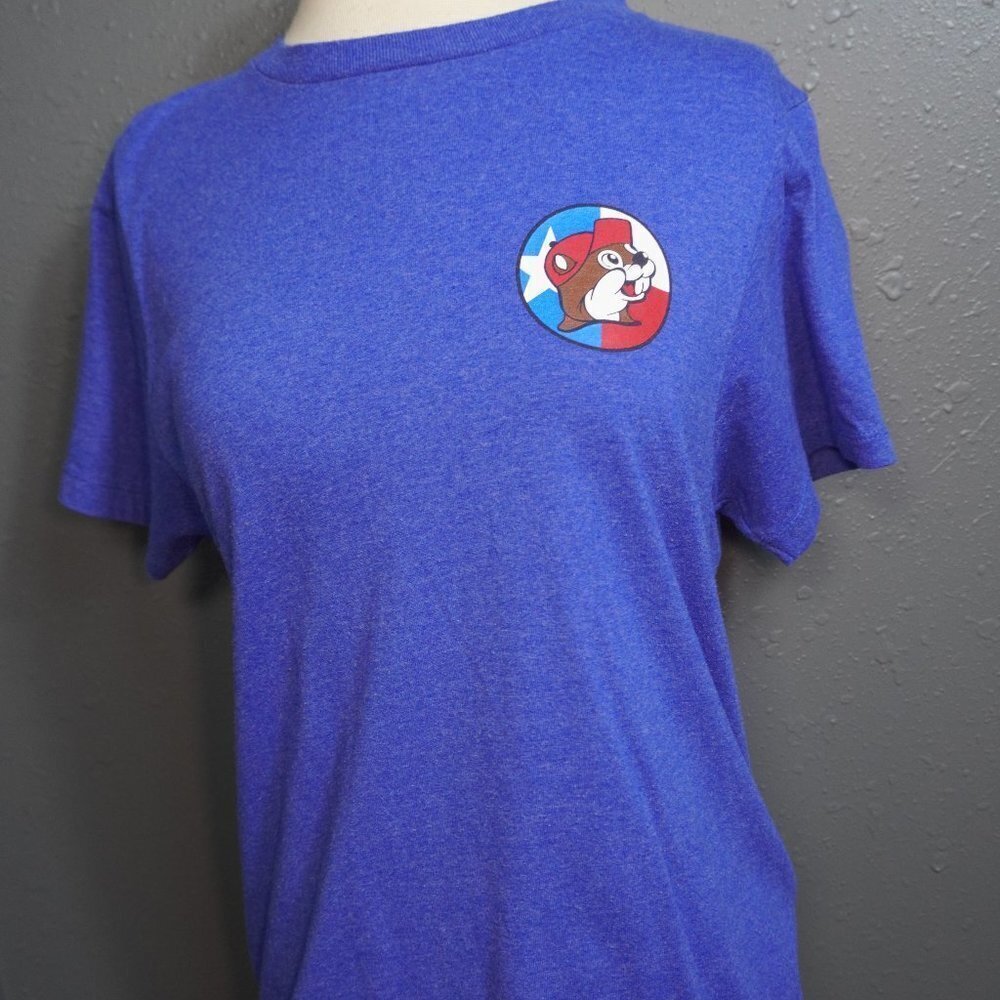 Bucees Unisex Red White Blue Texas Graphic Short Sleeve Casual Shirt Size Small